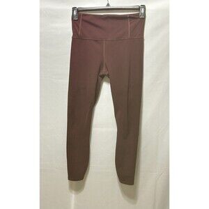 Athleta Persistence Laser Cut Womens‎ S Maroon Leggings